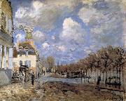 Boat in the Flood at Port-Marly Alfred Sisley